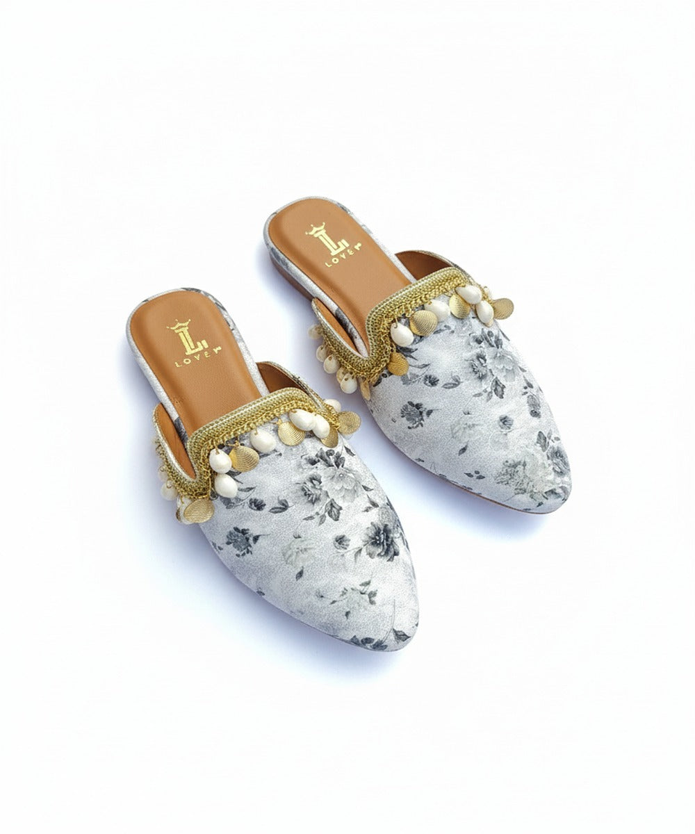 CAPRI WHITE MULE SANDAL