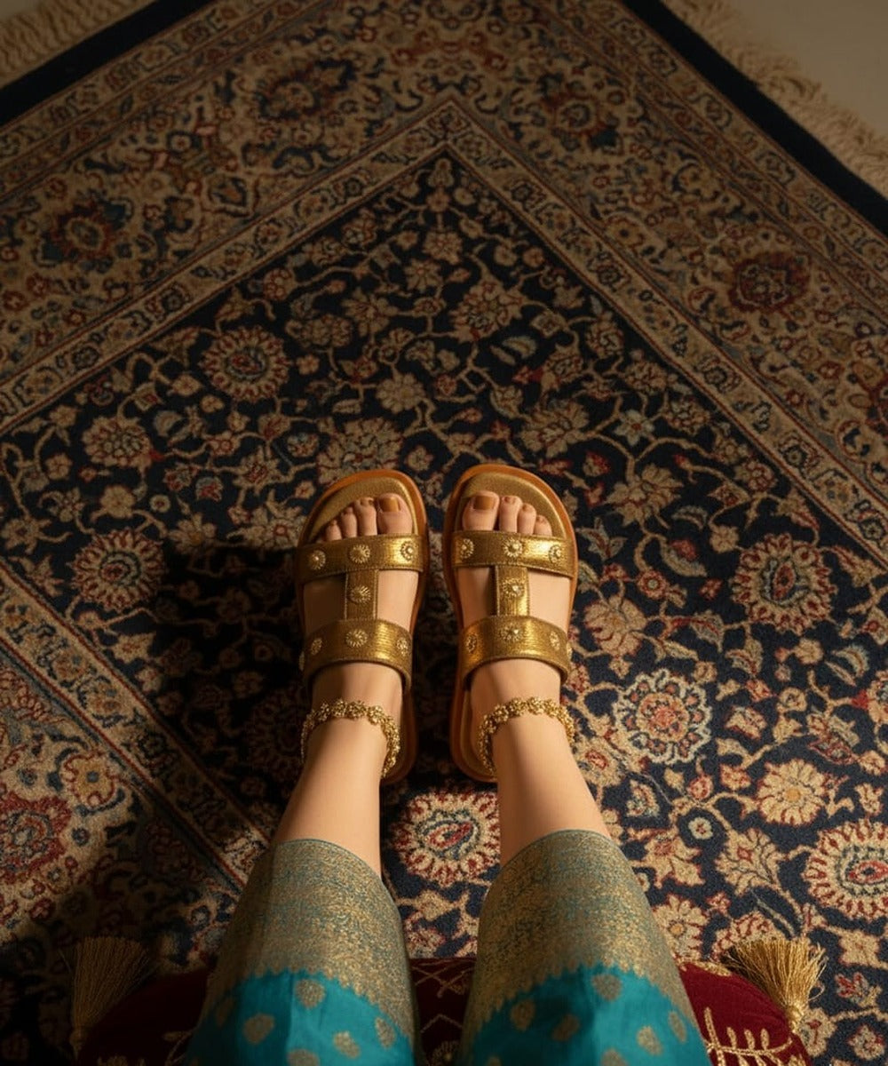 RIVIERA BRONZE COMFORT SLIDES