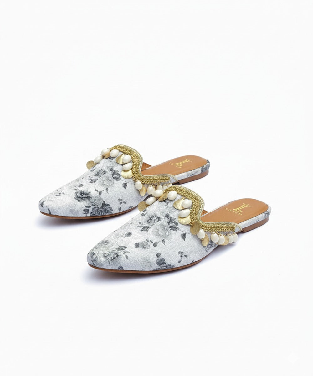 CAPRI WHITE MULE SANDAL