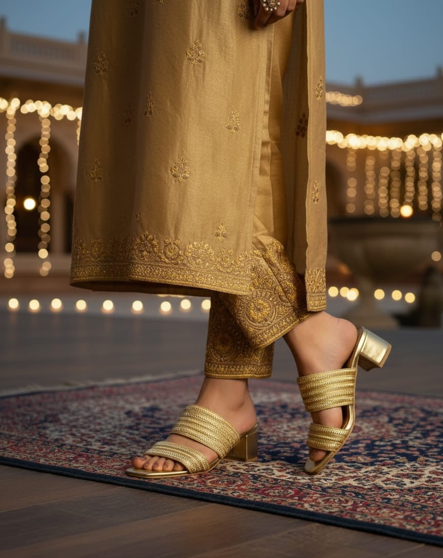 MYRA GOLD HEEL