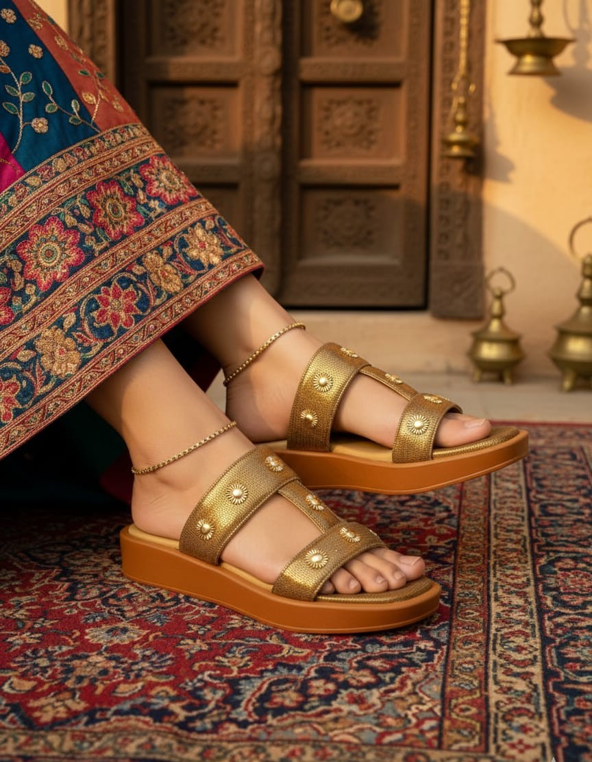 Gulzar Bronze Comfort Slides