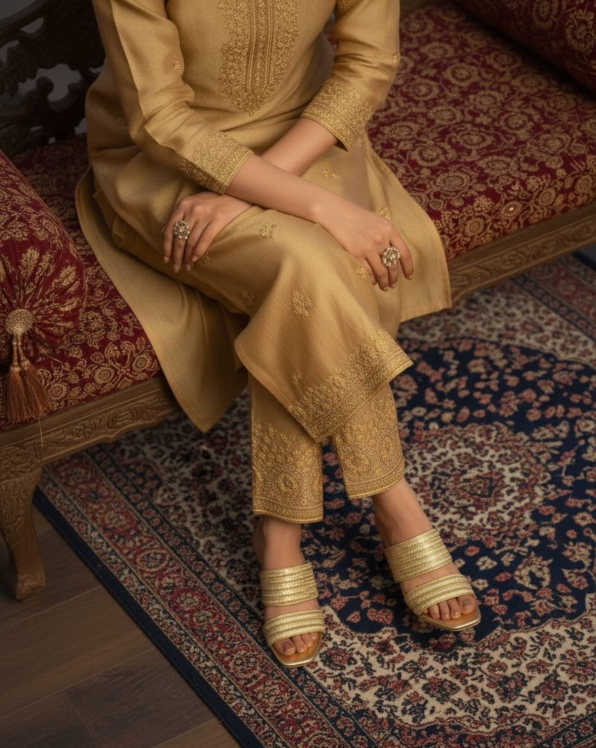 MYRA GOLD HEEL