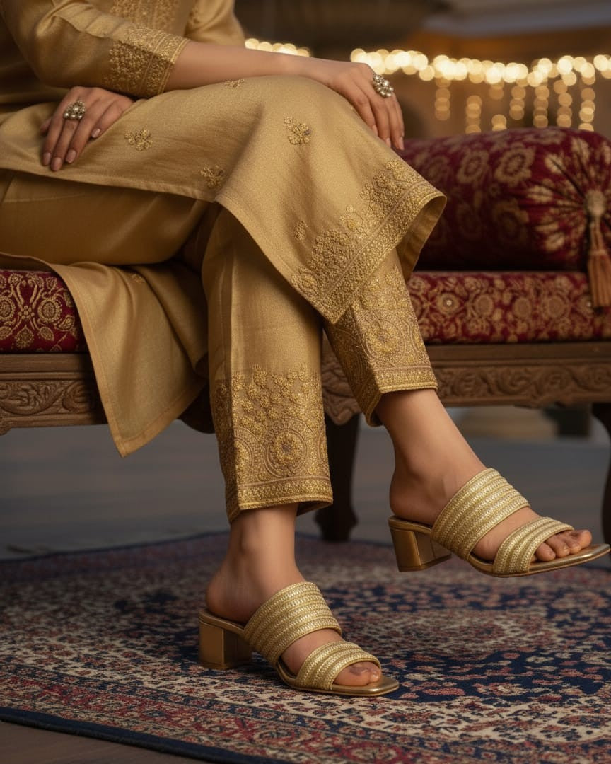 MYRA GOLD HEEL