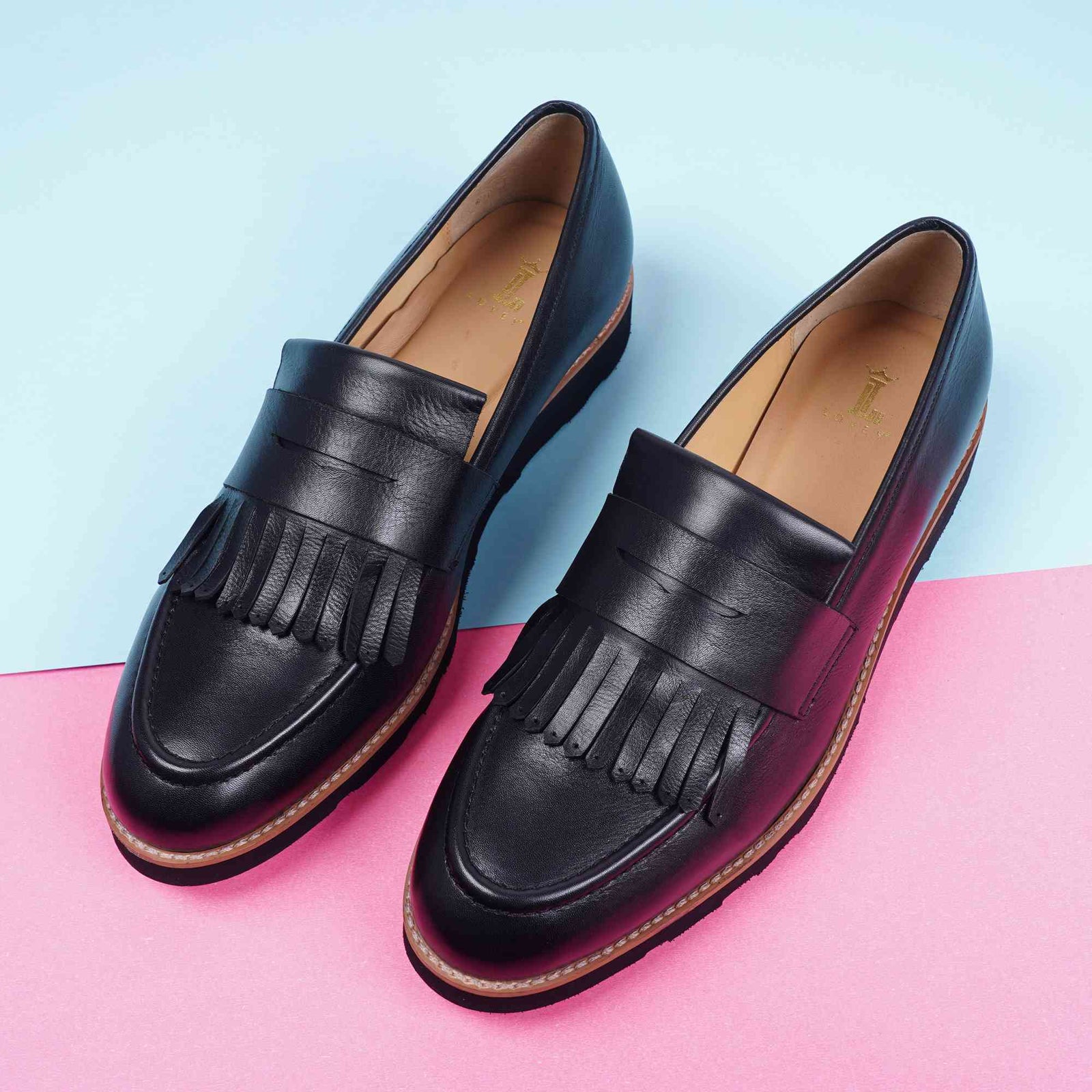 靴 epine ribbon fringe Loafer Black 24.5 epine ribbon fringe Loafer Black 24.5