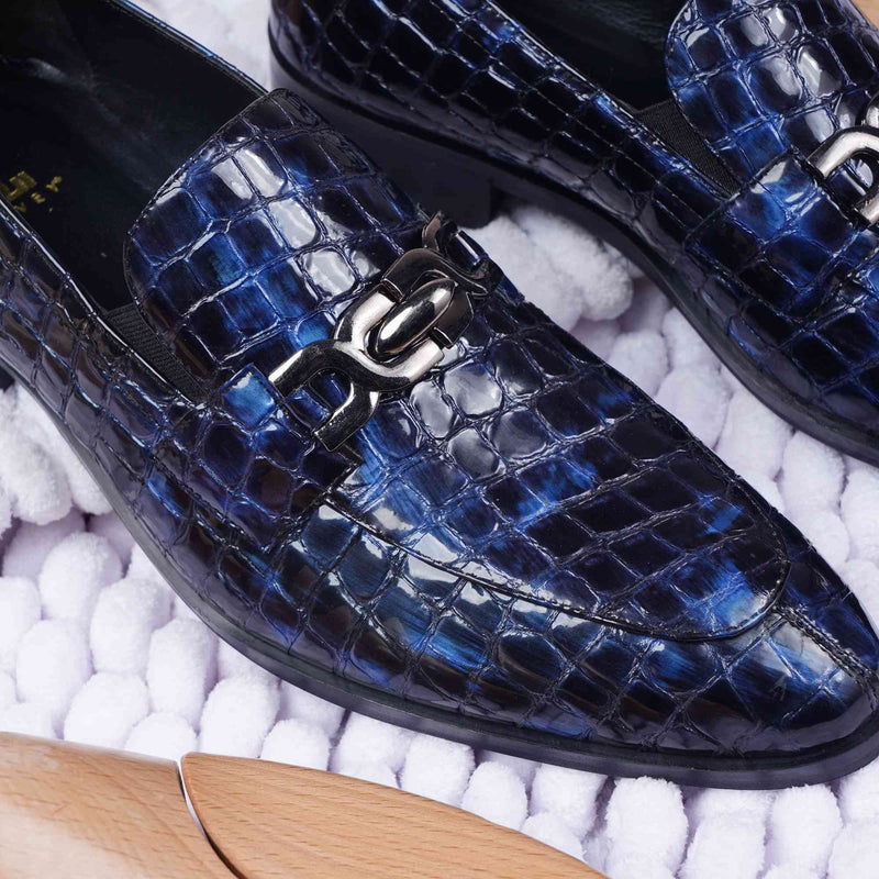 MORGAN CROCO PATENT | BLUE